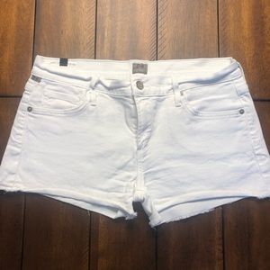 C of H White Jean Shorts